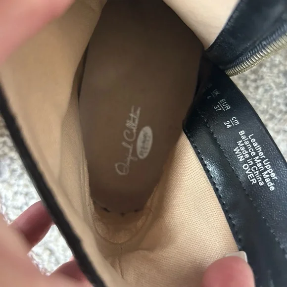 Dr. Scholl’s Original Collection Black Leather Chunky Platform Boots size 7 - Picture 6 of 7